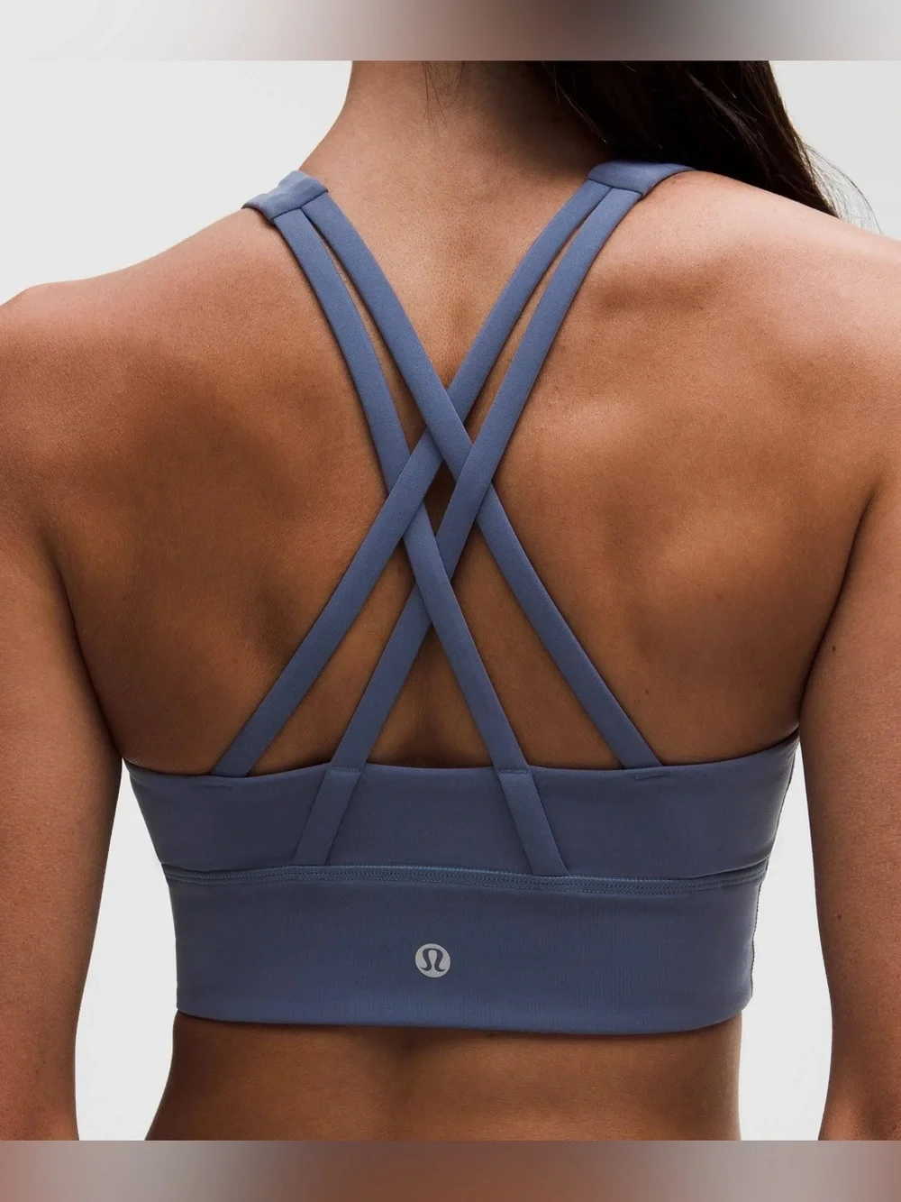 Lululemon High Neck Blue Sports Bra - Picture 2 of 4